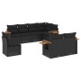 Set de sofás de jardín 8 piezas y cojines ratán sintético negro de , Conjuntos de jardín - Ref: Foro24-3227000, Precio: 579,0...