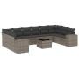 Set de sofás de jardín 11 pzas y cojines ratán sintético gris de , Conjuntos de jardín - Ref: Foro24-3223079, Precio: 657,04 ...