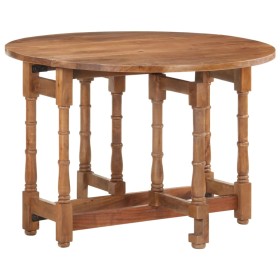 Mesa de comedor redonda de madera maciza de mango 110x76 cm en Mesas de comedor | Comprar online en Foru.es