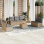 Juego de sofás de jardín con cojines beige 8 pzas ratán PE de , Sofás modulares de exterior - Ref: Foro24-3224519, Precio: 44...