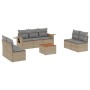 Juego de sofás de jardín con cojines beige 8 pzas ratán PE de , Sofás modulares de exterior - Ref: Foro24-3224519, Precio: 44...