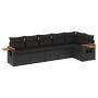 Set de sofás de jardín 6 piezas y cojines ratán sintético negro de , Conjuntos de jardín - Ref: Foro24-3226825, Precio: 410,3...