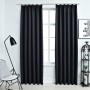 Cortinas opacas con ganchos 2 piezas gris antracita 140x245 cm de vidaXL, Cortinas y visillos - Ref: Foro24-134424, Precio: 4...