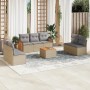 Juego de sofás de jardín con cojines beige 8 pzas ratán PE de , Conjuntos de jardín - Ref: Foro24-3227564, Precio: 441,19 €, ...