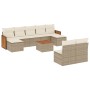 Juego de sofás jardín con cojines beige 10 pzas ratán sintético de , Conjuntos de jardín - Ref: Foro24-3228060, Precio: 543,3...