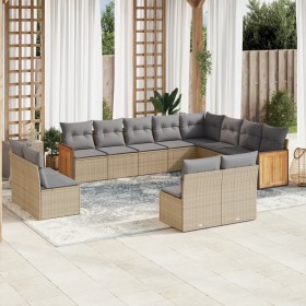 Set de sofás de jardín 12 pzas y cojines ratán sintético marrón de , Conjuntos de jardín - Ref: Foro24-3228152, Precio: 675,4...