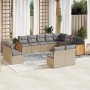 Set de sofás de jardín 12 pzas y cojines ratán sintético marrón de , Conjuntos de jardín - Ref: Foro24-3228152, Precio: 675,4...