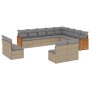 Set de sofás de jardín 12 pzas y cojines ratán sintético marrón de , Conjuntos de jardín - Ref: Foro24-3228152, Precio: 675,4...