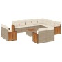 Set sofás de jardín con cojines 13 pzas ratán sintético beige de , Conjuntos de jardín - Ref: Foro24-3228200, Precio: 855,78 ...