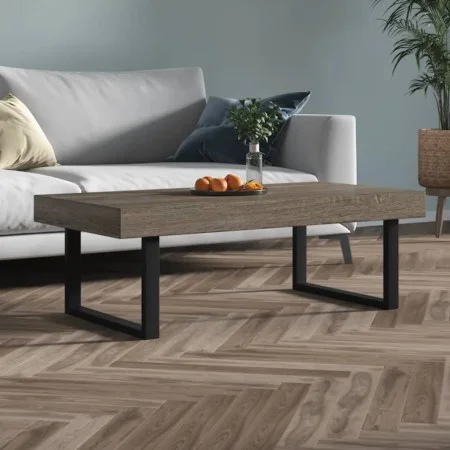 Mesa de centro MDF y hierro gris y negro 120x60x40 cm de vidaXL, Mesas de centro - Ref: Foro24-286104, Precio: 122,72 €, Desc...