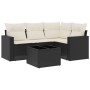 Set de muebles de jardín 5 pzas y cojines ratán sintético negro de , Conjuntos de jardín - Ref: Foro24-3218906, Precio: 309,7...