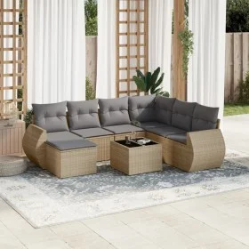 Garden sofa set with beige cushions 8 pcs PE rattan by , Modular outdoor sofas - Ref: Foro24-3221688, Price: 514,71 €, Discou...