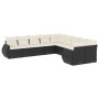 Set de sofás de jardín 10 pzas cojines ratán sintético negro de , Sofás modulares de exterior - Ref: Foro24-3221905, Precio: ...