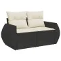 Set de sofás de jardín 10 pzas cojines ratán sintético negro de , Sofás modulares de exterior - Ref: Foro24-3221905, Precio: ...