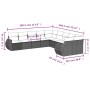 Set de sofás de jardín 10 pzas cojines ratán sintético negro de , Sofás modulares de exterior - Ref: Foro24-3221905, Precio: ...