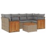Set sofás de jardín 7 piezas y cojines ratán sintético beige de , Conjuntos de jardín - Ref: Foro24-3227480, Precio: 426,31 €...