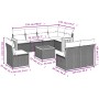 Set de sofás de jardín 9 pzas con cojines ratán sintético beige de , Conjuntos de jardín - Ref: Foro24-3227731, Precio: 530,8...