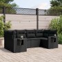 Set de sofás de jardín 6 piezas y cojines ratán sintético negro de , Conjuntos de jardín - Ref: Foro24-3252912, Precio: 463,0...