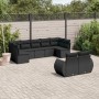Set de sofás de jardín 8 piezas y cojines ratán sintético negro de , Conjuntos de jardín - Ref: Foro24-3254152, Precio: 612,0...