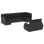 Set de sofás de jardín 8 piezas y cojines ratán sintético negro de , Conjuntos de jardín - Ref: Foro24-3254152, Precio: 612,0...