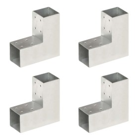 Conectores de postes en L 4 uds metal galvanizado 71x71 mm de vidaXL, Postes de cerca - Ref: Foro24-145454, Precio: 47,23 €, ...