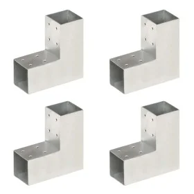 Conectores de postes en L 4 uds metal galvanizado 71x71 mm de vidaXL, Postes de cerca - Ref: Foro24-145454, Precio: 48,15 €, ...
