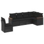 Set de sofás de jardín 6 piezas y cojines ratán sintético negro de , Conjuntos de jardín - Ref: Foro24-3258415, Precio: 426,9...