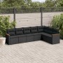 Set de comedor de jardín 7 pzas y cojines ratán sintético negro de , Conjuntos de jardín - Ref: Foro24-3258429, Precio: 484,2...