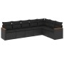 Set de comedor de jardín 7 pzas y cojines ratán sintético negro de , Conjuntos de jardín - Ref: Foro24-3258429, Precio: 484,2...