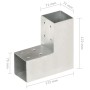 Conectores de postes en L 4 uds metal galvanizado 71x71 mm de vidaXL, Postes de cerca - Ref: Foro24-145454, Precio: 47,23 €, ...