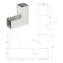 Conectores de postes en L 4 uds metal galvanizado 71x71 mm de vidaXL, Postes de cerca - Ref: Foro24-145454, Precio: 47,23 €, ...