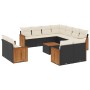 Set de sofás de jardín 12 piezas cojines ratán sintético negro de , Conjuntos de jardín - Ref: Foro24-3228184, Precio: 754,93...