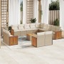 Set sofás de jardín 14 pzas con cojines ratán sintético beige de , Conjuntos de jardín - Ref: Foro24-3228214, Precio: 906,82 ...