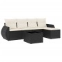 Set de sofás de jardín 6 piezas y cojines ratán sintético negro de , Conjuntos de jardín - Ref: Foro24-3221295, Precio: 339,1...