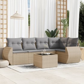 Juego de sofás jardín con cojines 6 pzas ratán sintético beige de , Conjuntos de jardín - Ref: Foro24-3221338, Precio: 396,90...