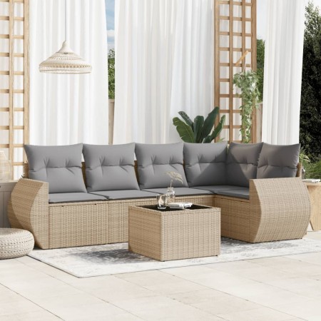 Juego de sofás jardín con cojines 6 pzas ratán sintético beige de , Conjuntos de jardín - Ref: Foro24-3221338, Precio: 396,90...