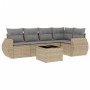 Juego de sofás jardín con cojines 6 pzas ratán sintético beige de , Conjuntos de jardín - Ref: Foro24-3221338, Precio: 396,90...