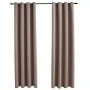 Blackout curtains with metal rings 2 pcs taupe 140x225 cm by vidaXL, Curtains and curtains - Ref: Foro24-134435, Price: 37,13...