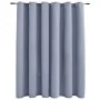 Cortina opaca con anillas de metal gris 290x245 cm de vidaXL, Cortinas y visillos - Ref: Foro24-134429, Precio: 32,62 €, Desc...