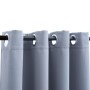 Cortina opaca con anillas de metal gris 290x245 cm de vidaXL, Cortinas y visillos - Ref: Foro24-134429, Precio: 33,19 €, Desc...
