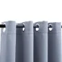 Cortina opaca con anillas de metal gris 290x245 cm de vidaXL, Cortinas y visillos - Ref: Foro24-134429, Precio: 32,62 €, Desc...