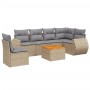 Set sofás de jardín 7 piezas y cojines ratán sintético beige de , Conjuntos de jardín - Ref: Foro24-3225030, Precio: 442,67 €...