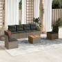 Set de sofás de jardín 7 piezas con cojines ratán PE gris de , Conjuntos de jardín - Ref: Foro24-3227551, Precio: 396,32 €, D...