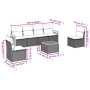 Set de sofás de jardín 7 piezas con cojines ratán PE gris de , Conjuntos de jardín - Ref: Foro24-3227551, Precio: 396,32 €, D...