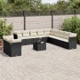 Set de sofás de jardín 12 piezas cojines ratán sintético negro de , Conjuntos de jardín - Ref: Foro24-3249725, Precio: 772,56...