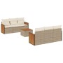 Set sofás de jardín 7 piezas y cojines ratán sintético beige de , Conjuntos de jardín - Ref: Foro24-3227472, Precio: 426,46 €...