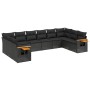 Set de sofás de jardín 10 pzas cojines ratán sintético negro de , Conjuntos de jardín - Ref: Foro24-3227161, Precio: 658,70 €...
