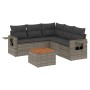 Set de muebles de jardín 6 pzas y cojines ratán sintético gris de , Sofás modulares de exterior - Ref: Foro24-3224562, Precio...
