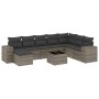 Set de muebles de jardín 9 pzas y cojines ratán sintético gris de , Conjuntos de jardín - Ref: Foro24-3222969, Precio: 536,39...