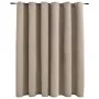 Cortina opaca con anillas de metal beige 290x245 cm de vidaXL, Cortinas y visillos - Ref: Foro24-134445, Precio: 44,90 €, Des...
